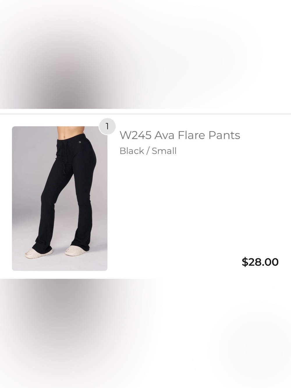 NWOT YoungLA Ava Black Ribbed Flare Pants